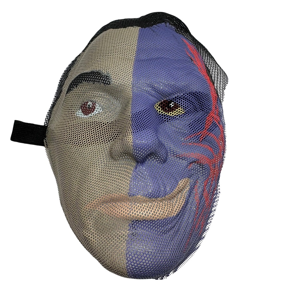 Vintage 1995 DC Two Face Batman Mesh Mask Rubie's Costume
